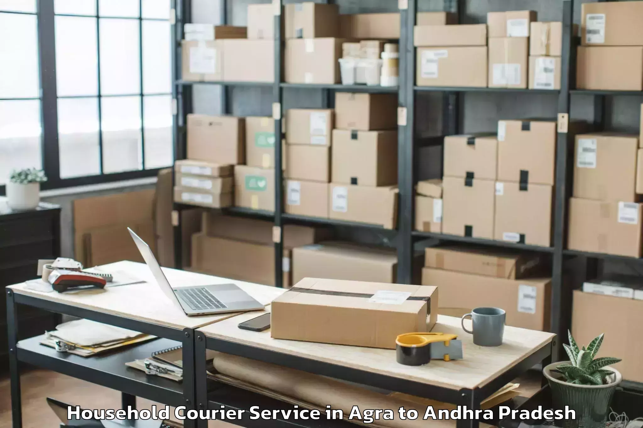 Easy Agra to Obuladevaracheruvu Household Courier Booking